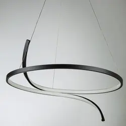 لوستر چشمه نور مدل مدرن کد A6322/1H-BK مشکی (ریموت دار) - دکورشاپ