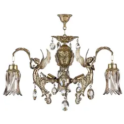 لوستر 6 شعله چشمه نور کد C2135/3+3-A آنتیک