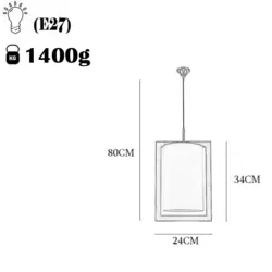چراغ آویز چشمه نور کد A7039/1H-BR-BR قهوه ای - دکورشاپ فروشگاه انلاین لوستر و لوازم دکوری