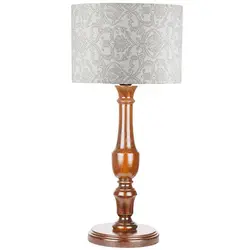 آباژور رومیزی چشمه نور مدل MT7019/F-MIX شید طرح دار - دکورشاپ فروشگاه آنلاین لوستر