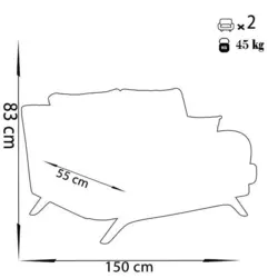 مبل راحتی 7 نفره چشمه نور کد MA-403/KH-BL - دکورشاپ فروشگاه آنلاین مبلمان