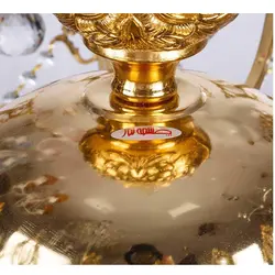 لوستر کریستالی 15 شعله چشمه نور کد H6645/10G طلایی - دکورشاپ فروشگاه آنلاین لوستر