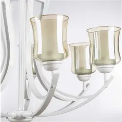 لوستر 7 شعله چشمه نور مدل H2618/7-WT سفید - دکورشاپ