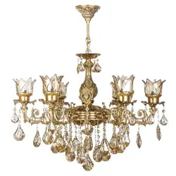 لوستر دایکاست آلومینیوم 5 شعله چشمه نور کد S3570/5A آنتیک - دکورشاپ فروشگاه آنلاین لوستر و دکوری