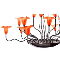 لوستر آویز فلزی چشمه نور کد 5048/16C کروم - دکورشاپ فروشگاه آنلاین لوستر و دکوری