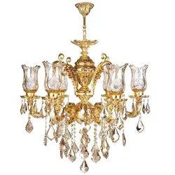 لوستر دایکاست آلومینیوم چشمه نور6 شعله کد S3525/6A آنتیک - دکورشاپ فروشگاه آنلاین لوستر و دکوری