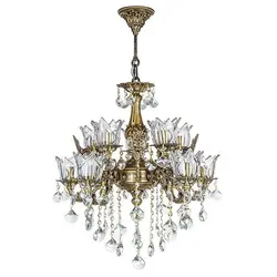 لوستر دایکاست آلومینیوم چشمه نور 12 شعله کد M3515/6-A آنتیک - دکورشاپ فروشگاه آنلاین لوستر و لوازم دکوری