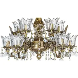 لوستر دایکاست آلومینیوم چشمه نور 12 شعله کد M3515/6-A آنتیک - دکورشاپ فروشگاه آنلاین لوستر و لوازم دکوری