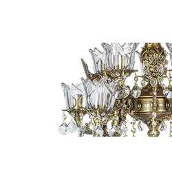 لوستر دایکاست آلومینیوم چشمه نور 12 شعله کد M3515/6-A آنتیک - دکورشاپ فروشگاه آنلاین لوستر و لوازم دکوری