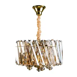 لوستر 6 شعله چشمه نور کد N2672/40 زیتونی - دکورشاپ