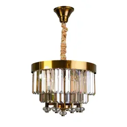 لوستر 8 شعله چشمه نور کد N2674/35 زیتونی - دکورشاپ