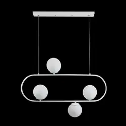 لوستر چهار شعله چشمه نور کد A1226/4-BK-WT مشکی - دکورشاپ