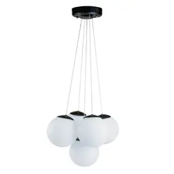 لوستر پنج شعله چشمه نور کد A1224/5-WT&BK مشکی - دکورشاپ