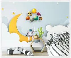 خرید پوستر کودک ربات و سیارات و کاکتوس کد BP1037 - دکوشنل