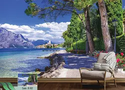 خرید پوستر منظره پارک ساحلی کد R-102 - دکوشنل