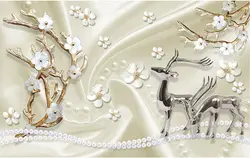 مشخصات و خرید پوستر گوزن و شکوفه چینی کد P0263 - دکوشنل