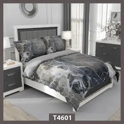 خرید روتختی طرح سنگ مشکی طلایی کد T4601 - دکوشنل