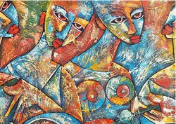 قیمت و خرید پوستر دیواری طرح کوبیسم کد P0291 - دکوشنل