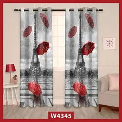 خرید پرده چاپی چتر و برج ایفل کد W4345 - دکوشنل