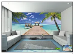 قیمت و خرید پوستر اسکله چوبی ساحلی کد PG-125 - دکوشنل