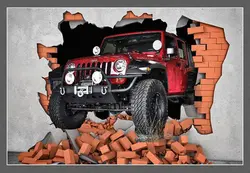 مشخصات، قیمت و خرید پوستر ماشین آفرود کد P-124 - دکوشنل