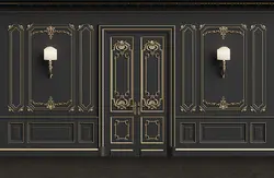 قیمت و خرید پوستر گچبری مشکی طلایی کد P0374 - دکوشنل