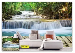 قیمت و خرید پوستر طبیعت جنگل و آبشار کد ZH-7 - دکوشنل