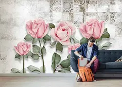 خرید پوستر دیواری گل های رز صورتی کد P0402 - دکوشنل