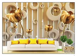 خرید پوستر لاکچری لاله های طلایی کد PG-21-B - دکوشنل