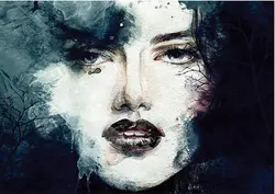 خرید پوستر نقاشی سیاه قلم چهره کد P0441 - دکوشنل