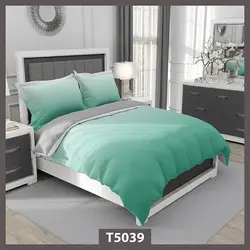 خرید روتختی دخترانه سبز و سفید کد T5039 - دکوشنل