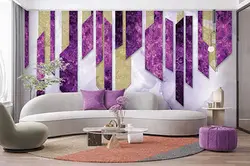 خرید پوستر طرح مدرن بنفش و طلایی کد PA436 - دکوشنل