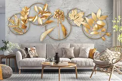 خرید پوستر حلقه و برگ های طلایی کد PA143 - دکوشنل