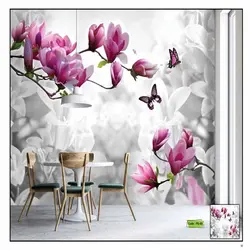 پوستر چاپی گل و پروانه کد PG-69