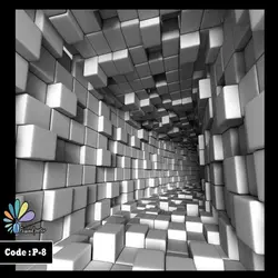 پوستر انتزاعی کد P-8