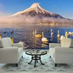 پوستر دیواری دریاچه و قوها کد P092