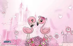 پوستر دیواری فلامینگو کارتونی کد P0116