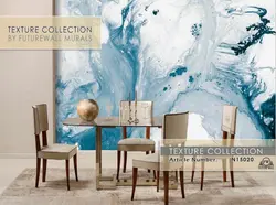 پوستر دیواری تکسچر آبی هلندی FW کد N15020