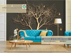 پوستر دیواری سه بعدی درخت طلایی هلندی FW کد N828027