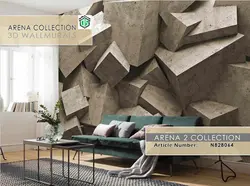 پوستر دیواری اشکال هندسی سه بعدی هلندی FW کد N828064