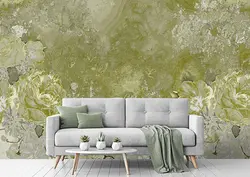 پوستر کلاسیک گلدار سبز کد P0239