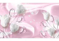 پوستر سه بعدی لاله سفید کد P0242