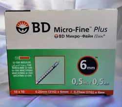 سرنگ انسولین بی دی 1mm