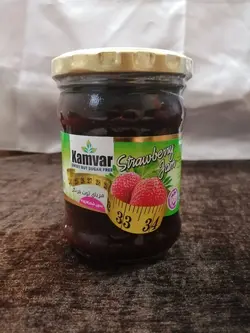 مربای توت فرنگی رژیمی و بدون شکر کامور