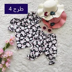 ست بلوز شلوارک نخی *