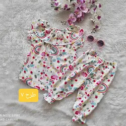 ست بلوز شلوارک نخی *