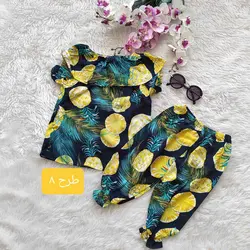 ست بلوز شلوارک نخی *