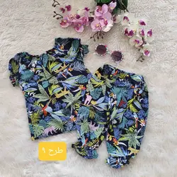 ست بلوز شلوارک نخی *