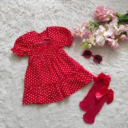 پیراهن عروسکی خال خالی