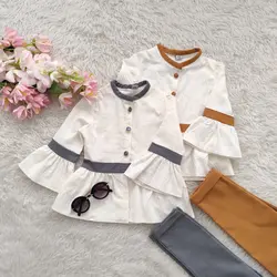 ست شومیز آستین کلوش و شلوار